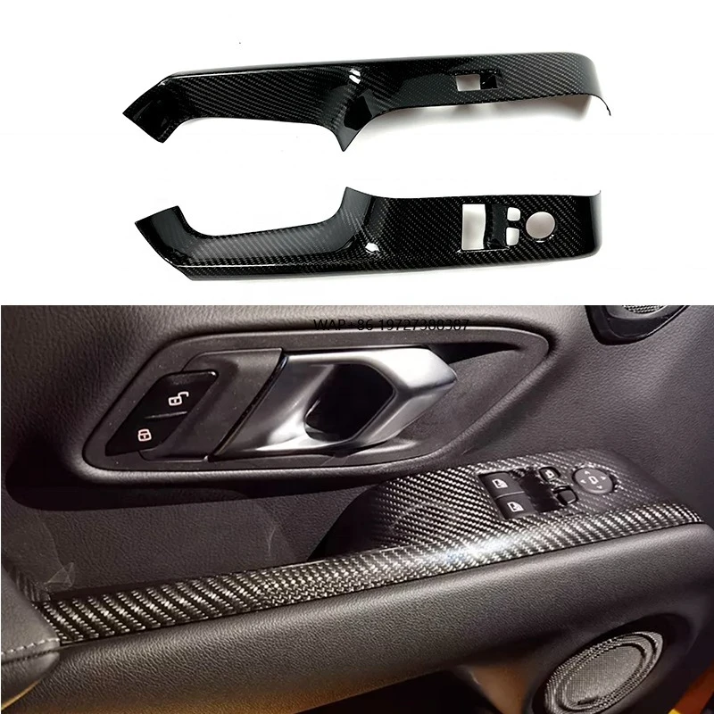 

Dry Carbon Fiber for A90 Window Switch Panel Cover LHD Interior Kit (3M Stick on Type) Glass Switch Lift Panel