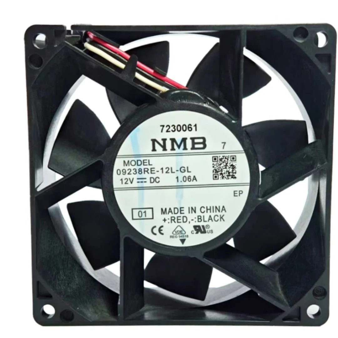 

NMB 09238RE-12L-GL DC 12V 1.06A 90x90x38mm 3-Wire Server Cooling Fan