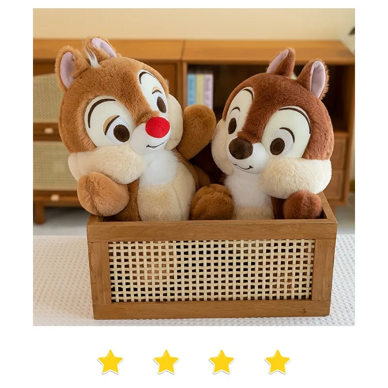 Disney Kawaii Chip 'n' Dale wiewiórka Anime pluszowe zabawki 25cm dekoracje nadziewane pluszowe lalki piękny prezent urodzinowy dla przyjaciół