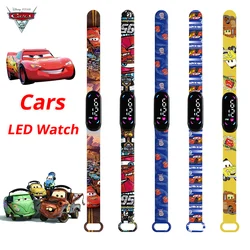 Disney Cars Children Watches Boys Silicone Strap Sport Touch Wristband Bracelet Led Kids Watch Girls Digital Student Clock Gift