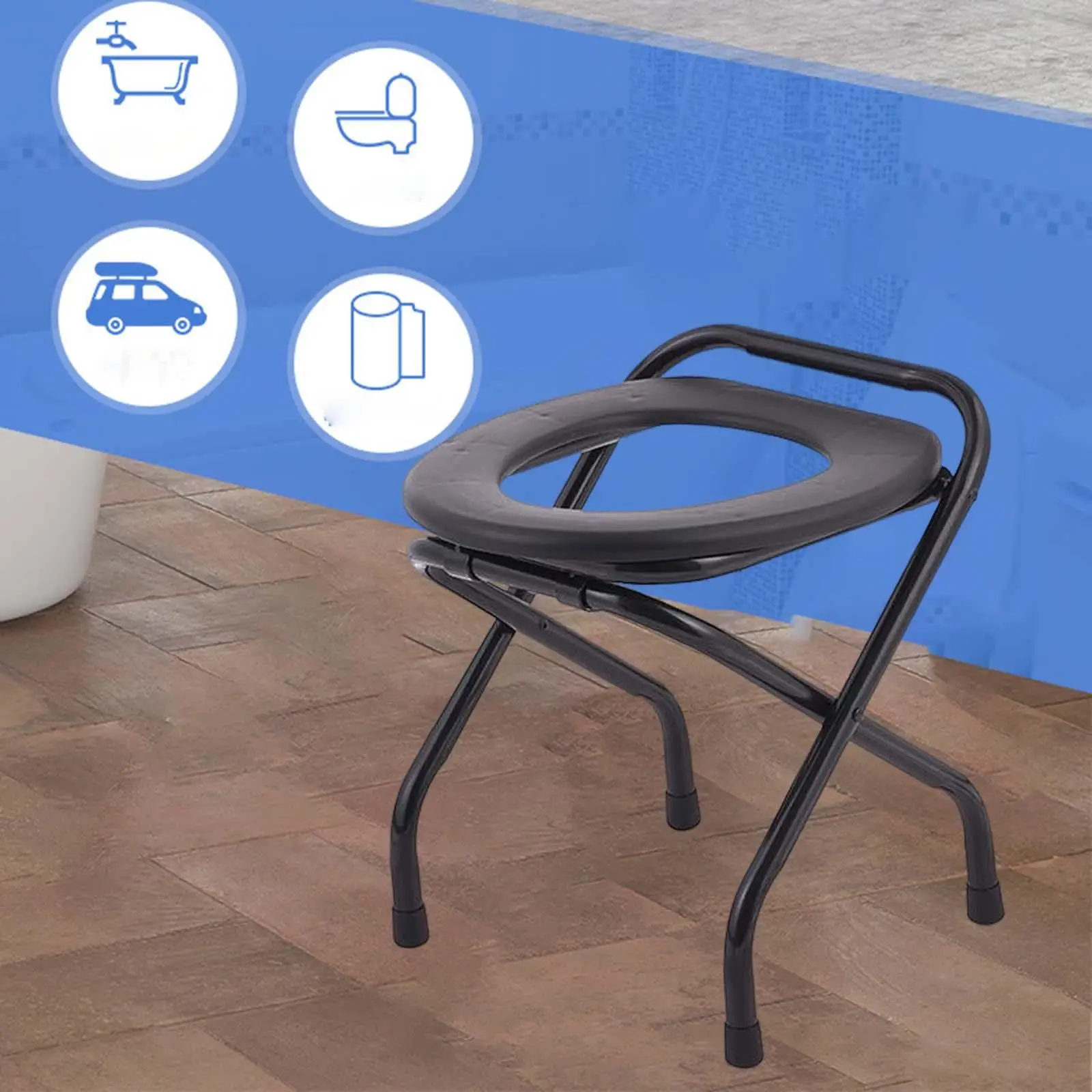 Squat Toilet Seat Stool Widen Panel Lightweight Easy to Clean for School