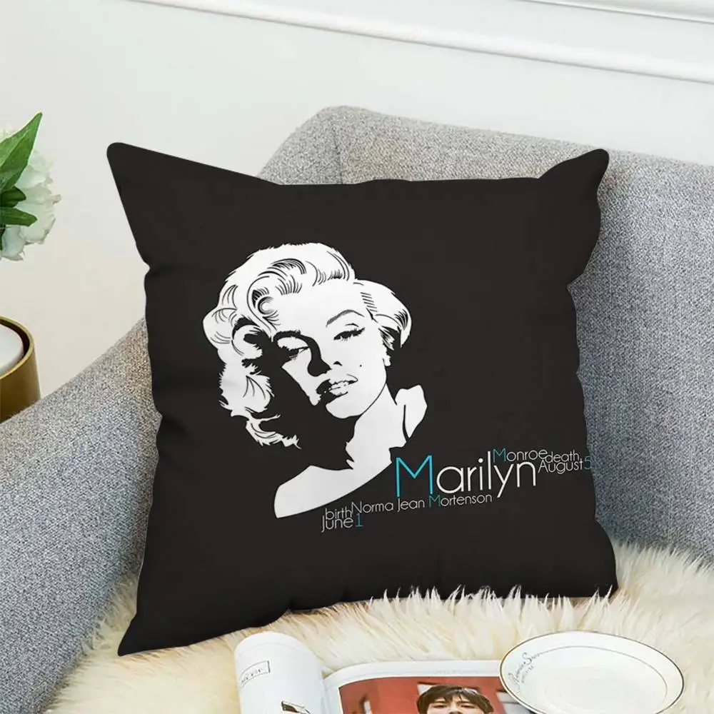 

M-Marilyn Monroe Pillow Case Double-Sided Printing Cushion Cover 45x45 Decorative Cushions Sofa Home Decor Soft Pillowcase