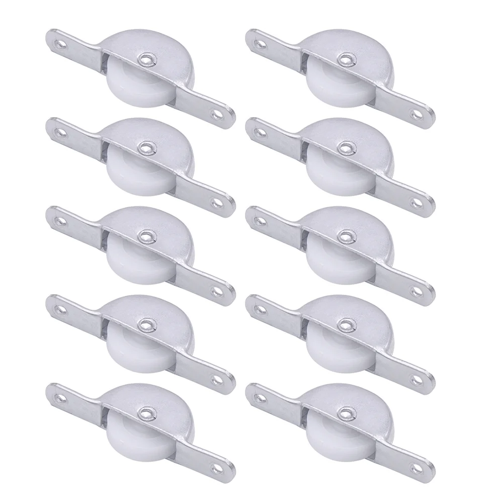 

10 Pcs Pulley Closet Door Wheel Track for Window Pulleys Home Accessories Roller Accessory Galvanized Iron Sliding