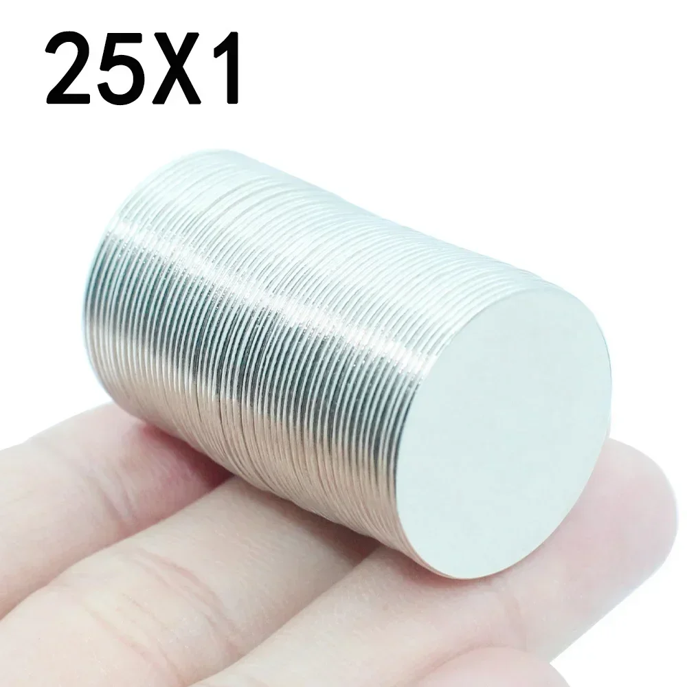 

2/3/5/8/12 Pcs 25x1 Neodymium Magnet 25mm x 1mm N35 NdFeB Round Super Powerful Strong Permanent Magnetic imanes Disc