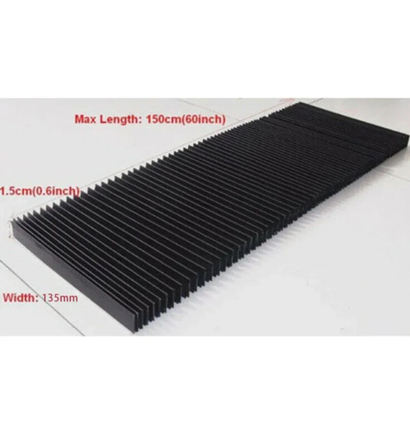 

CNC Milling Machine Flexible Guard Dust Cloth Protective Flat Accordion Bellows Dust Cover Tool 1.5 Meters*15mm