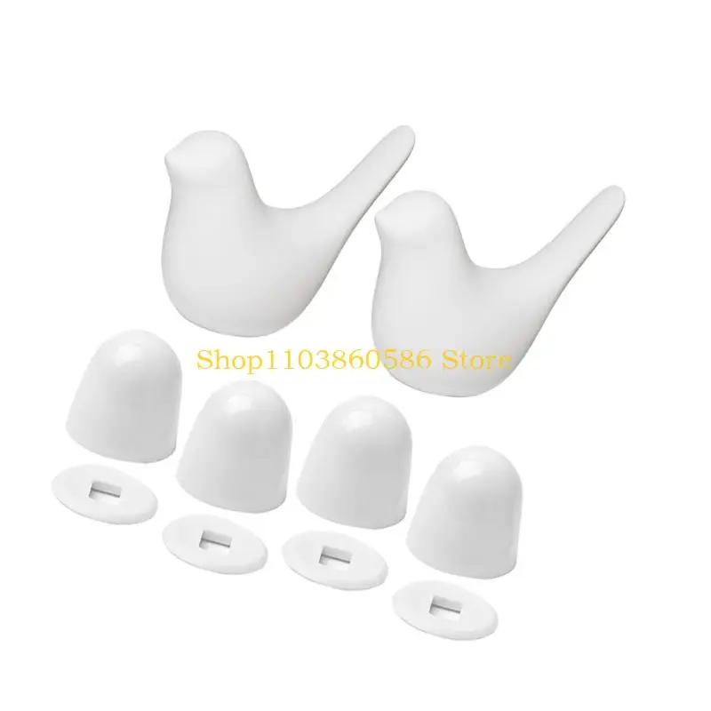 

242A Ceramic ABS Bird Shaped Toilet Bolt Caps Motorhome Bathroom Essential Rust Proof Cover Easy Fit Design Enhances