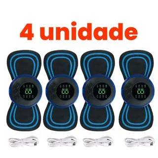 Massageador Elétrico Portátil Recarregável por USB Sem Fio para Dor Muscular no Pescoço, Pernas e Costas