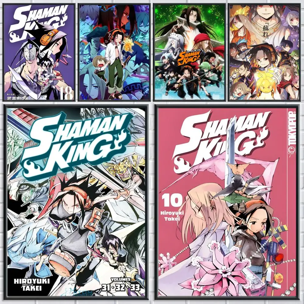 S-Shaman King anime Poster Stickers Mural Painting Self-Adhe