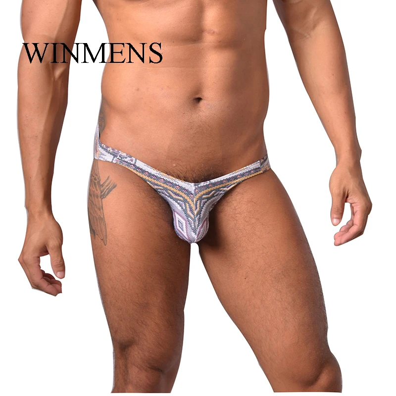 Homem adulto voando pássaro bolsa briefs roupa interior de algodão elástico masculino sexy jockstraps cuecas temas chineses perto encaixe cordas