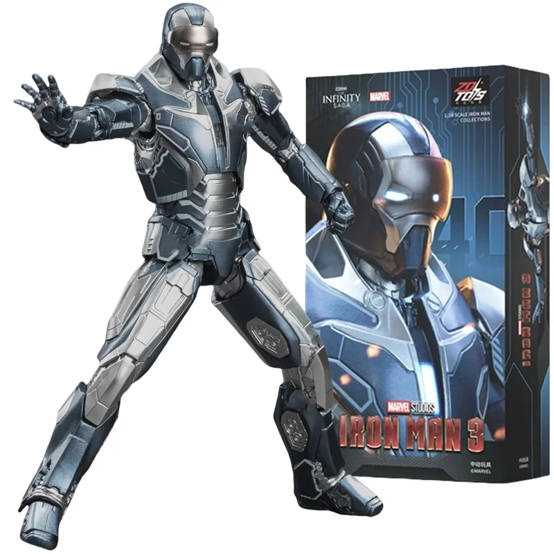 ZD Iron Man Tony Stark MK40 MK38 MK9 MK12 MK37 MK14 MK27 Action Figure Movable Joints Model Desktop Ornament Assembly Toys Gifts