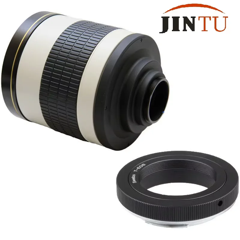 Kit de lente de enfoque manual telefoto profesional Jintu 500mm F/6.3 HD para cámara DSLR Sony Alpha con montura A con adaptador T2 gratuito