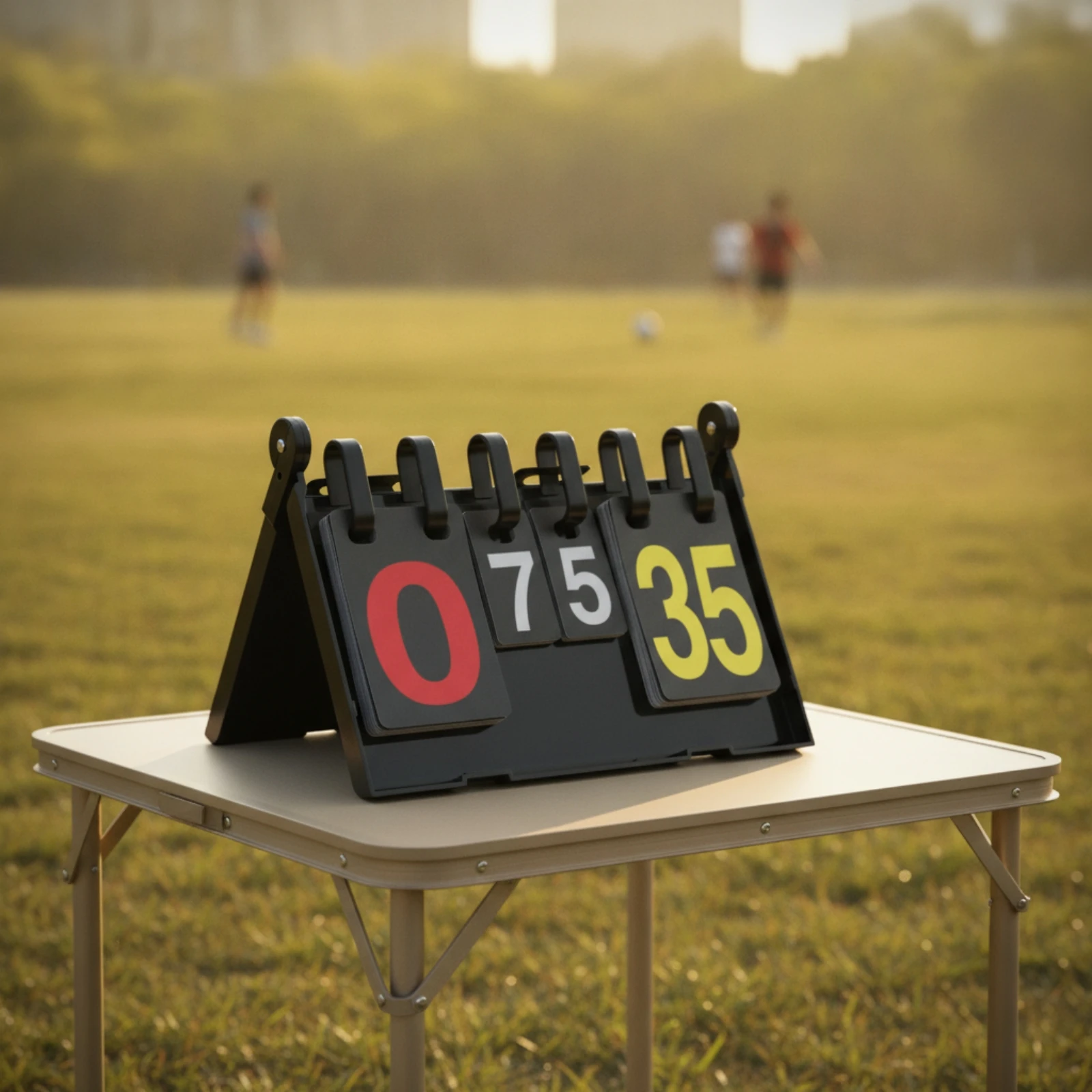 Tabletop Scoreboard with Flip Cards Collapsible Tabletop Scoreboard Score Counter Manual Scorekeeper Easy to Read for Referees - view 3