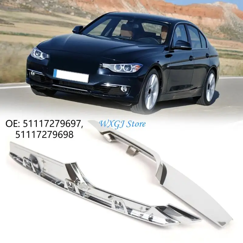 

37JE Luxury Lines Headlight Cover with Chrome Finish High Gloss Chrome Headlight Guard Simple Installation for Car 3 Models