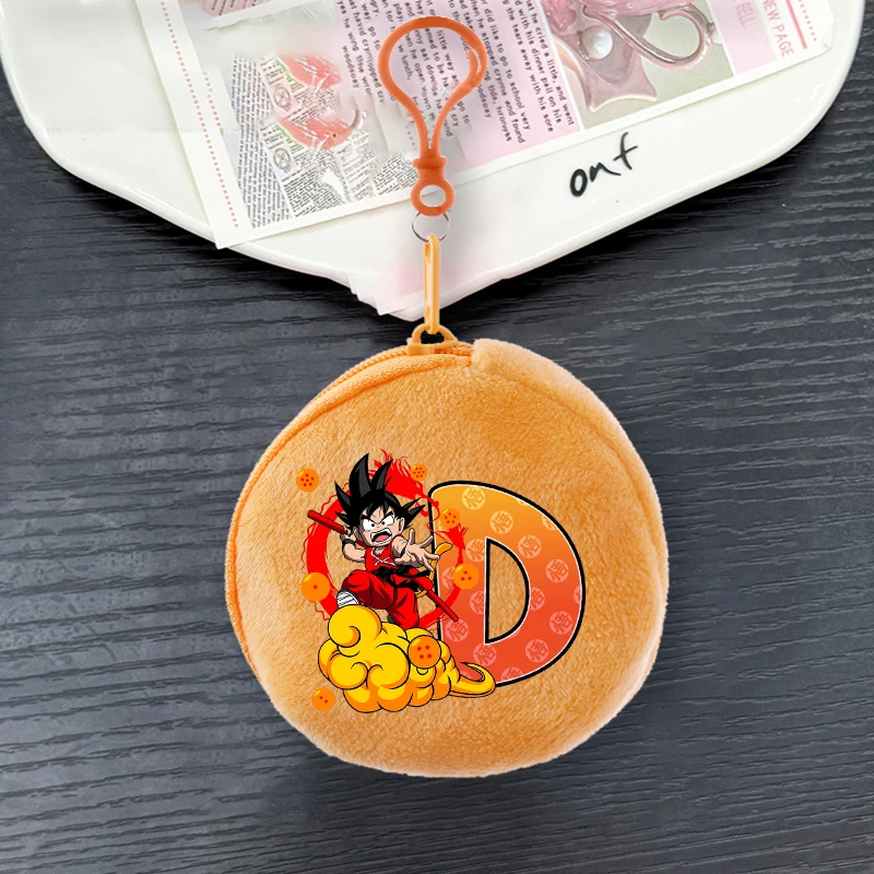 

Сумки для монет с шариками драконов, аниме, буквы A-Z, мини-молния, круглый кошелек для мальчика, сумка для ключей, карман для денег, маленький кошелек, подарок на день рождения для детей