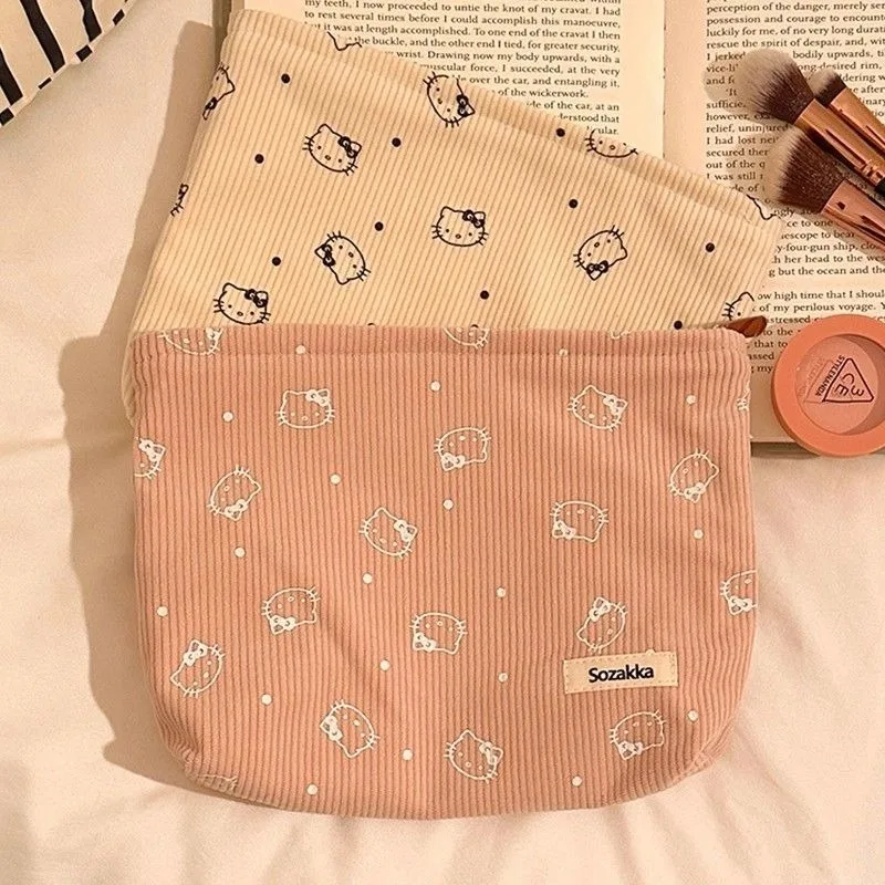 حقيبة مستحضرات التجميل النسائية من سانريو، حقيبة مستحضرات التجميل المحمولة، حقيبة مكياج سروال قصير ذات سعة كبيرة، حقيبة أدوات الزينة، حقيبة مكياج للسفر