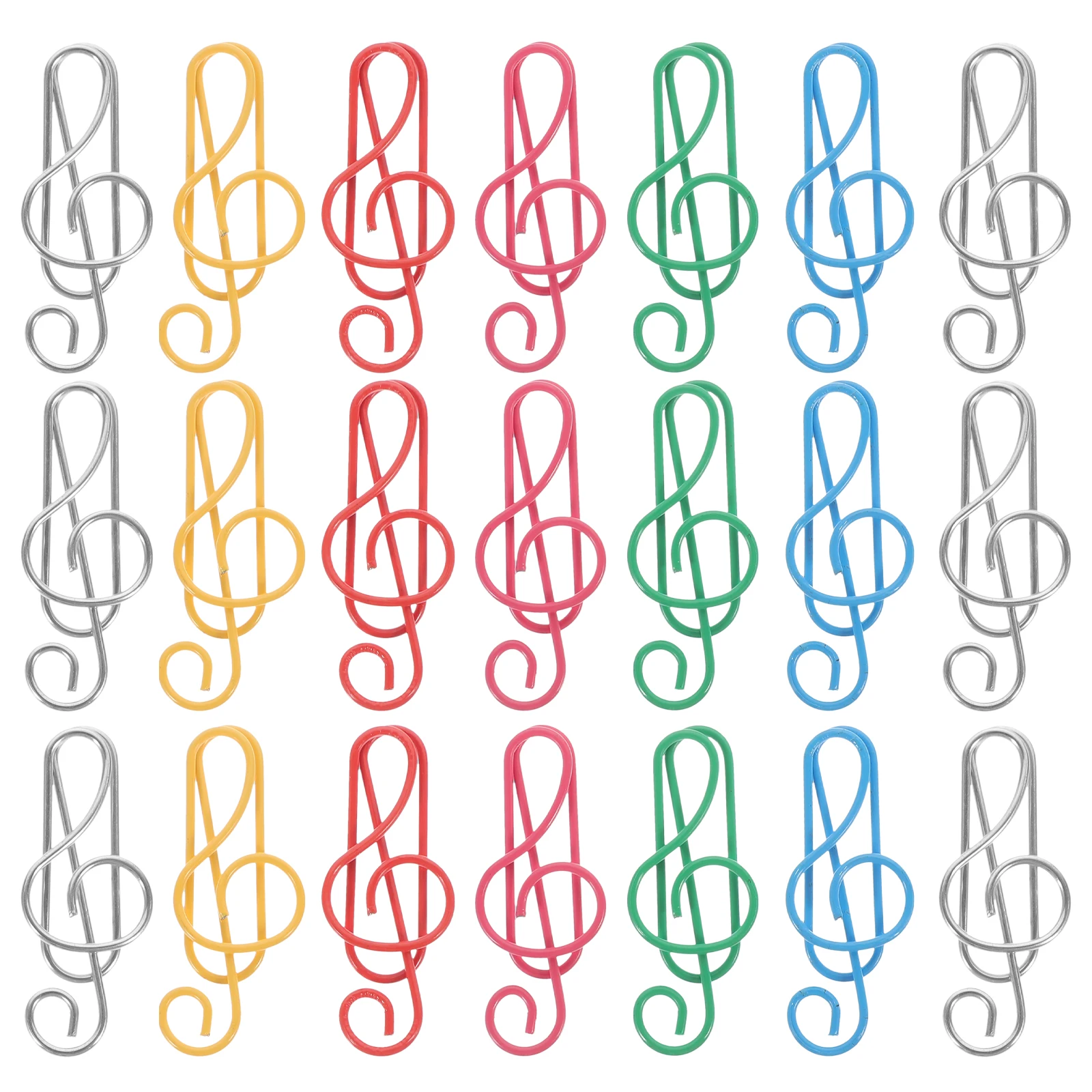 

50 Pcs Colored Note Paper Clip Bulk Clips Musical Notes File Cute Shaped Office Clamp