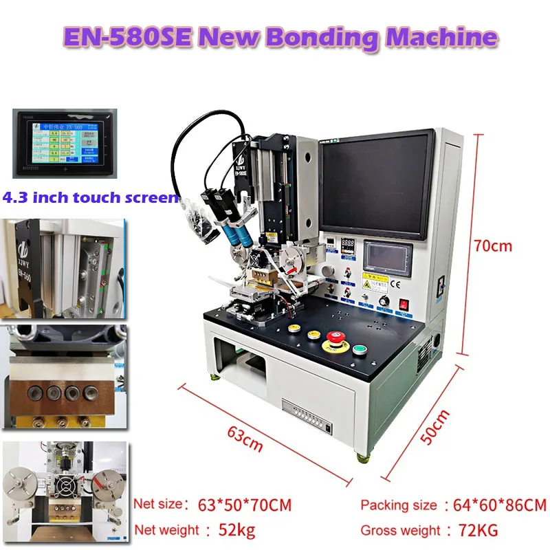 220V 110V EN-580SE Bonding Machine Four Cameras Desktop Type Constant Heating Mobile Phone TAB COG COF COP ACF LCD Repair