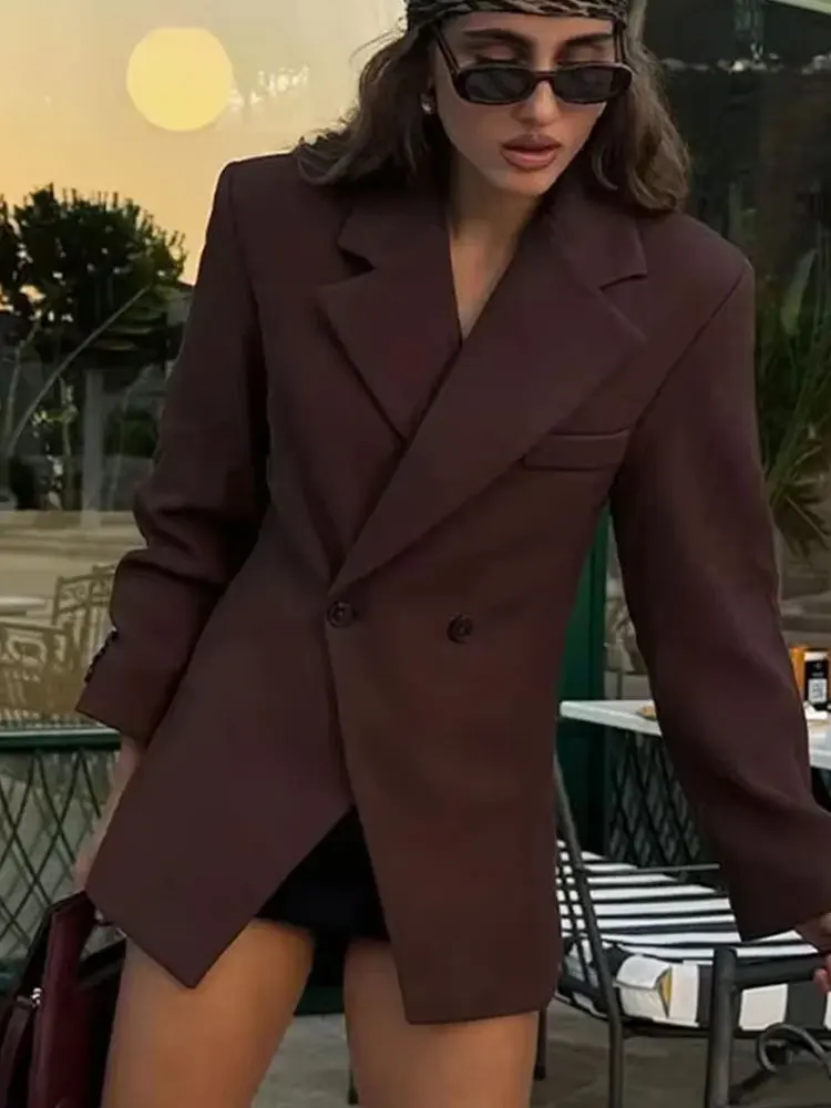 

Шикарный офисный женский пиджак, весна-лето, приталенный пиджак с лацканами, женский однотонный элегантный модный пиджак с длинными рукавами
