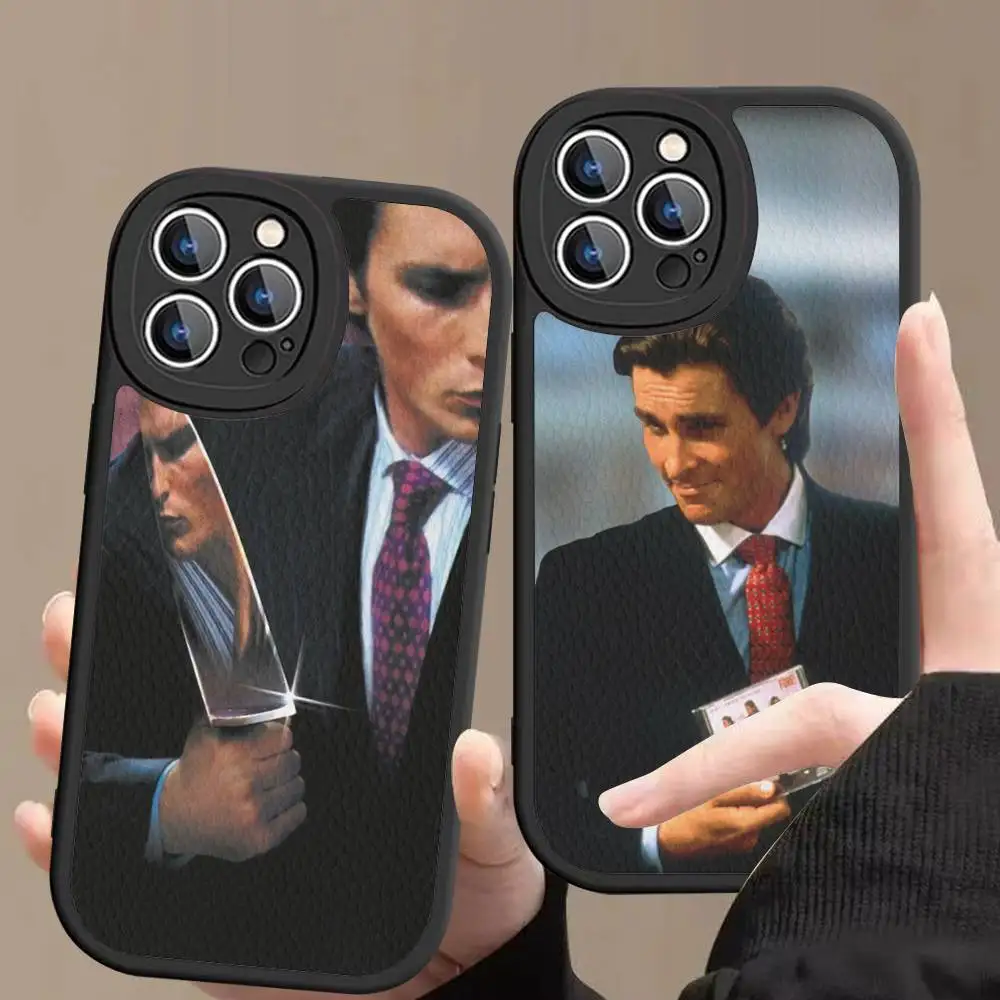 

Classic Thriller Movie A-American P-Psycho Leather Phone Case For IPhone 16 15 14 13 12 11 Pro Max Plus Shockproof Cover