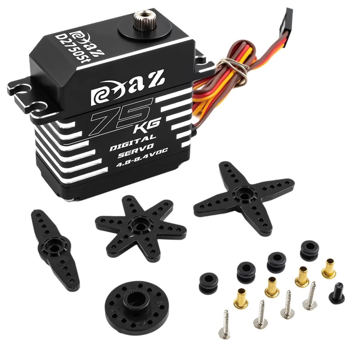 A17IブラシレスデジタルサーボHV大トルクスチールメタルギア防水IPX8モーター RCカーXmaxxクローラーロボットパーツ75KG用