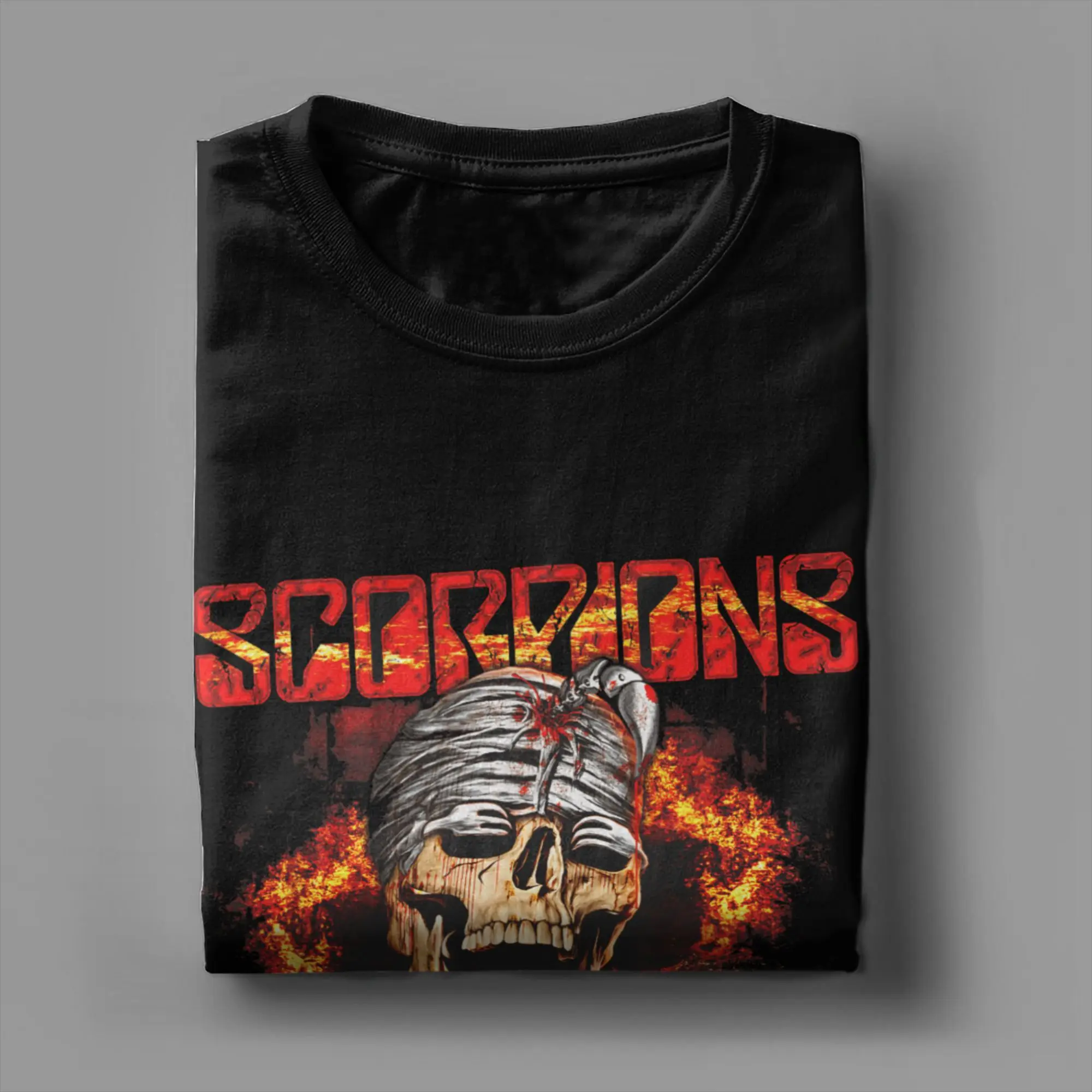 Черная футболка Scorpions 7 Jack Plug, мужская новинка, футболка из 100% хлопка, футболка с круглым вырезом и коротким рукавом, одежда больших размеров