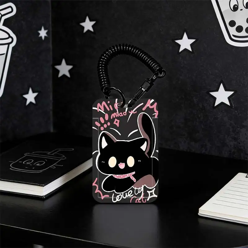 Cards Cover for Photo Protector Stretchable Spring Cord Kpop Photocard Holder Student Bus/Meal Card Protection Case