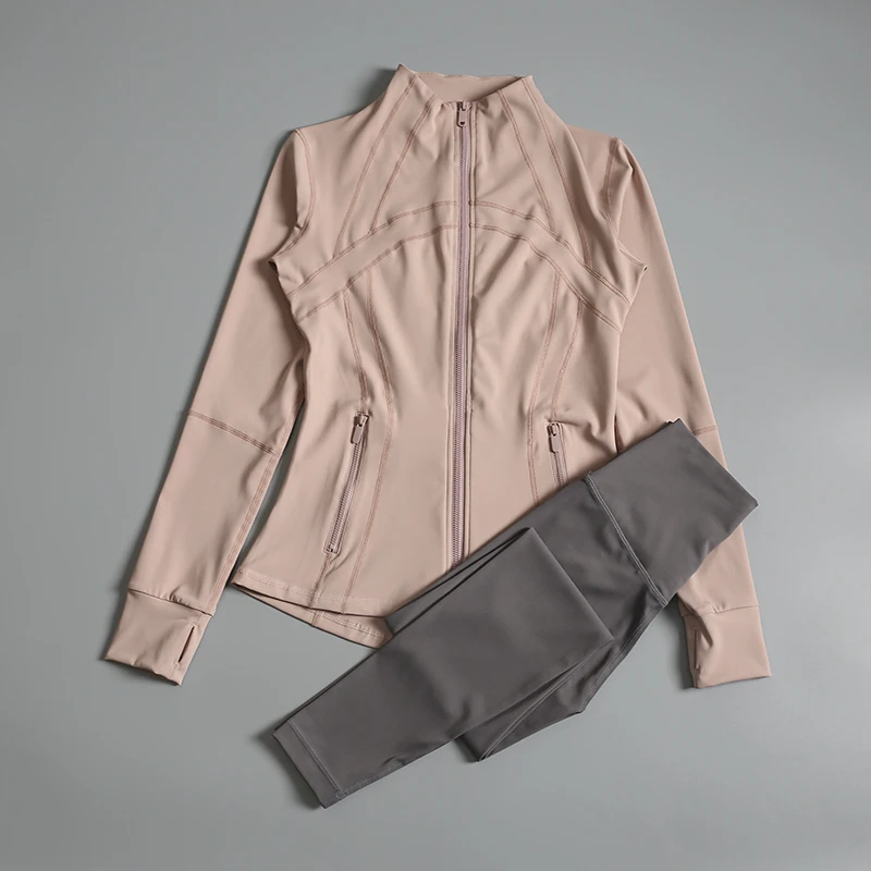Yoga suit for women in autumn and winter new style for outdoor wear morning jogging training long-sleeved fitness clothes slim