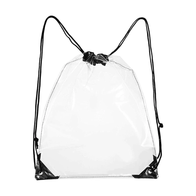 X7XC Clear Drawstring Bag Stadium Approved,Transparent Drawstring Backpacks Unisex