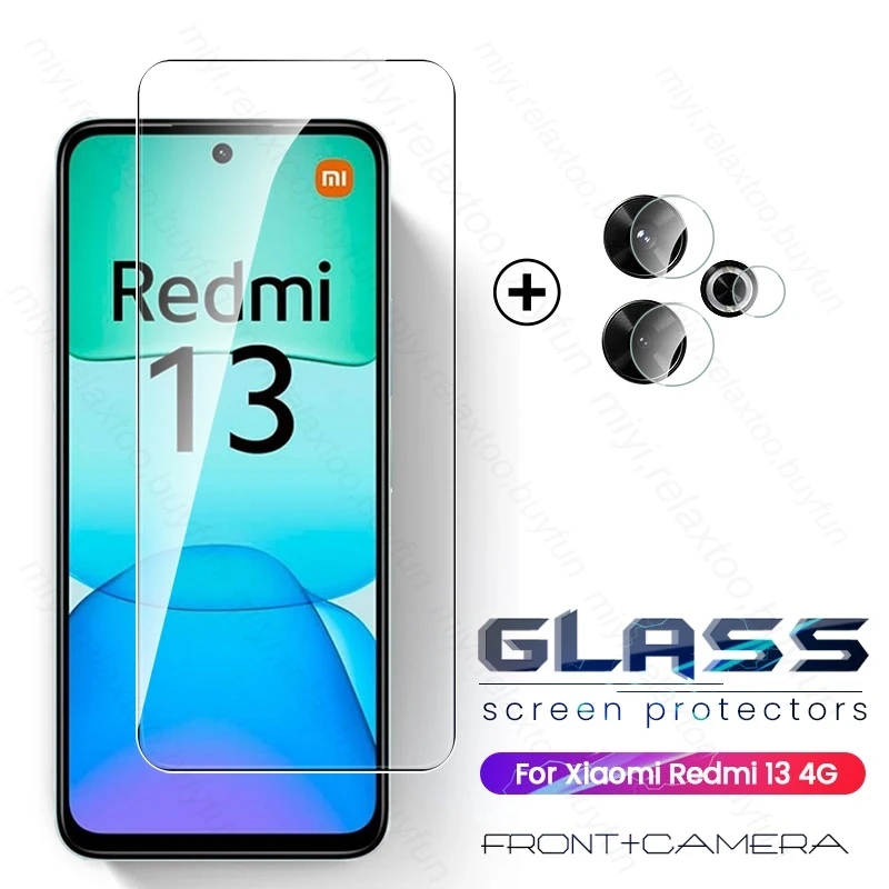 2 to1 Schutz glas für xiaomi redmi13 redmi 13 4g Kamera objektiv Displays chutz folie xiomi xaomi xiami radmi redmy 13 4g 6.79"