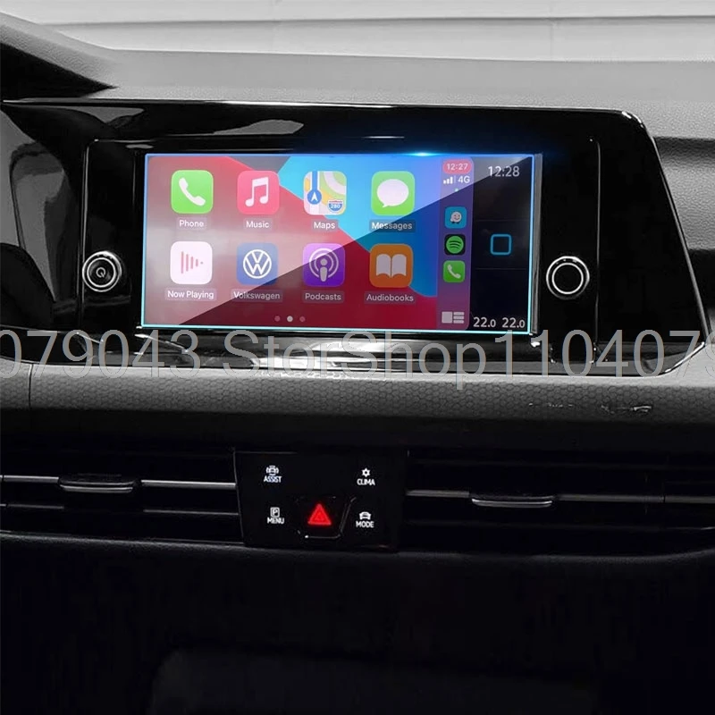 Tempered Glass Screen Protector For Volkawagen VW Golf MK8 2021 2022 8.25 inch Car infotainment radio GPS Navigation Screen