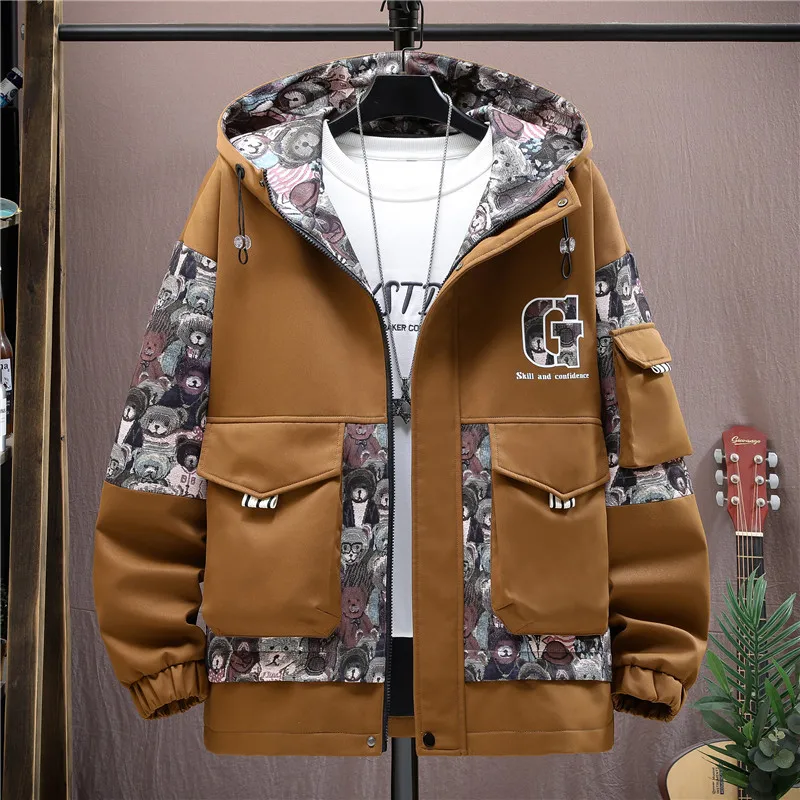 Men Spring Outdoor Casual Camping Jacket Skin Soft Hooded Coat Brand Sportswear Casual Jacket