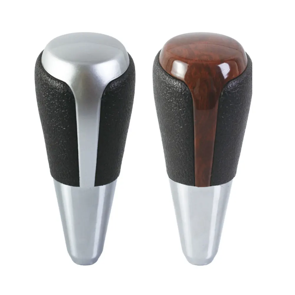 ABS Plastic and Artificial Leather For Shift Knob Cover with Chrome Finish for Select For Toyota Models 2012-2017