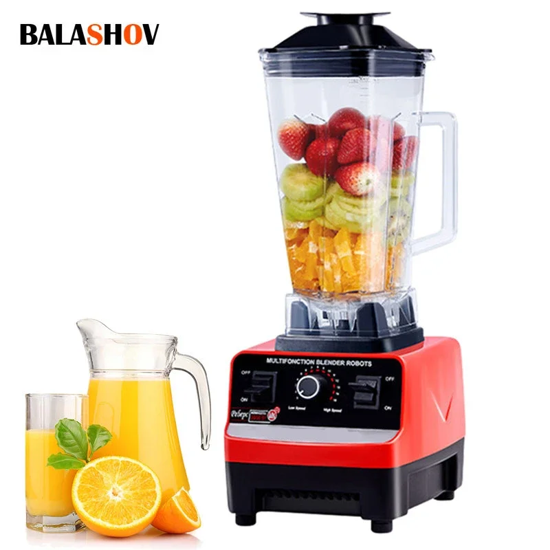 2000W Heavy Duty Commerciële Mixer Mixer Juicer High Power Food Processor Ijs Smoothie Bar Fruit Blender Sap Crusher