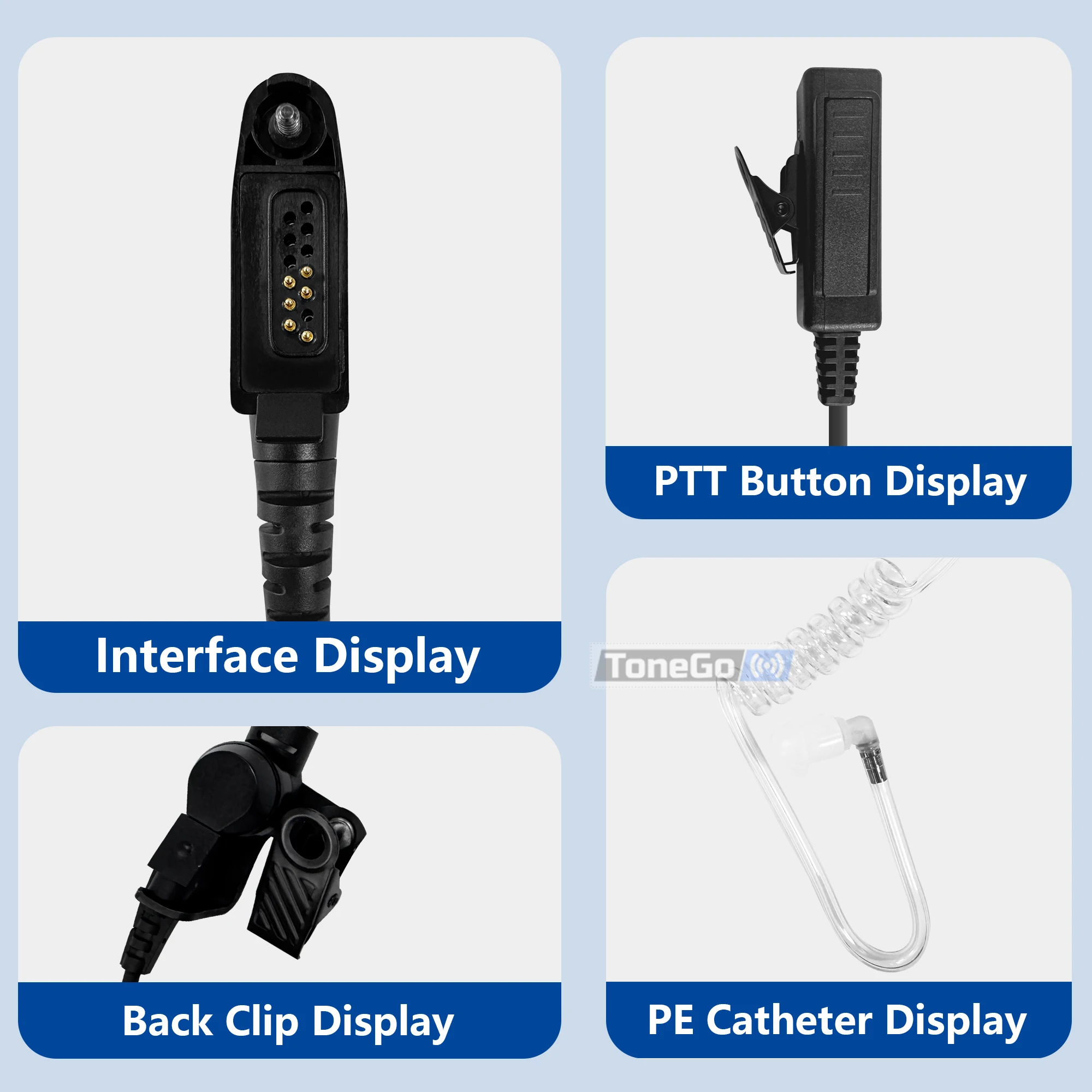 iradio UV-98 Plus Headset GP328 Plus Acoustic Tube Headset Big PTT Earphone Mic For RT-880 GP344 GP388 GP644 PTX700 Plus Radio