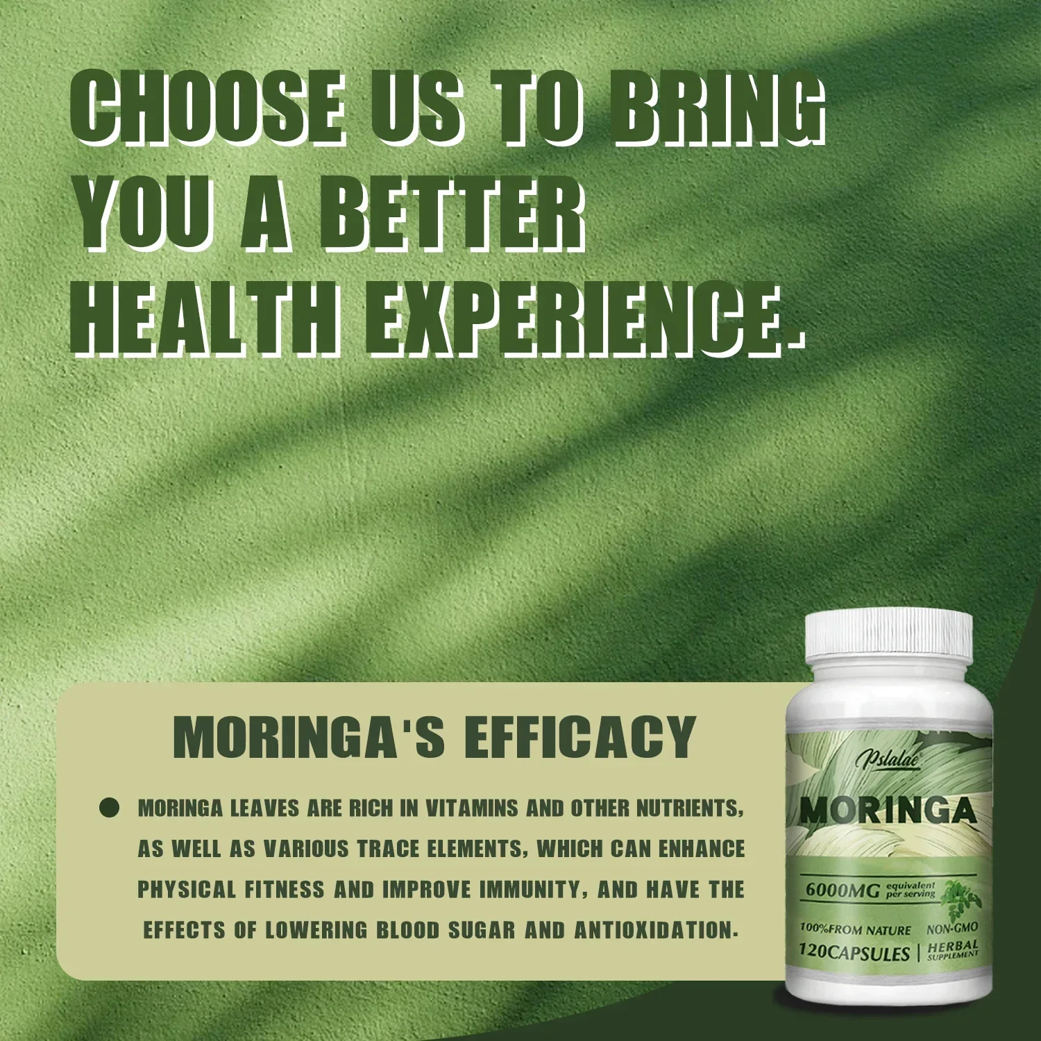 Moringa Capsules - Extra Potency 50:1 Extract Energizing Antioxidant, Cardiac Care, Cell Repair