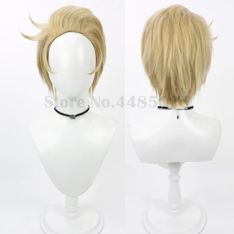 Halloween Hotel Lucifer Morning Star Cosplay Headwear Anime Game Carnival Party Role Play Wig Men's Fashion Brown Short Hair