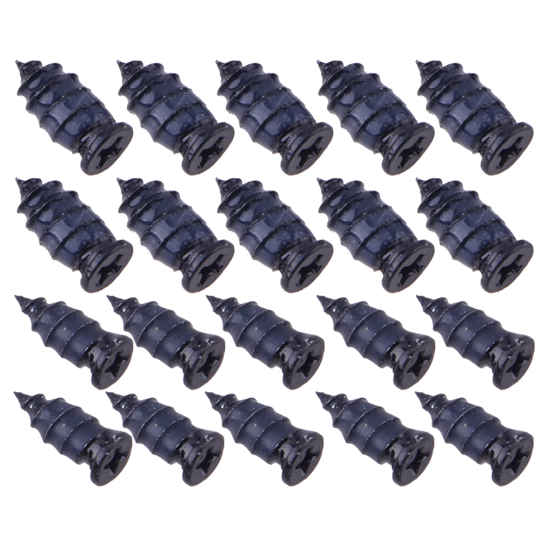 

Black 20Pcs 2 Sizes Vacuum Tyre Tire Rubber Puncture Repair Nails Kits Accessories for Universal Car Motorcycle Truck Bus
