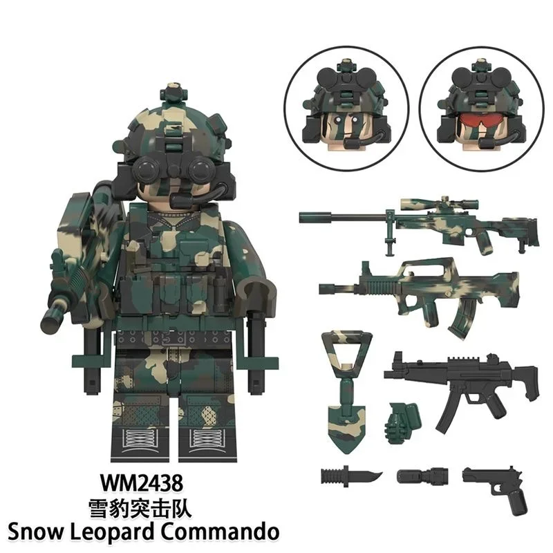 WW2 Military Building Blocks Bricks Special Forces Weapons Soldier KSK Alpha Snow Leopard Navy Seals Dleta Figura Toys Kid Gift