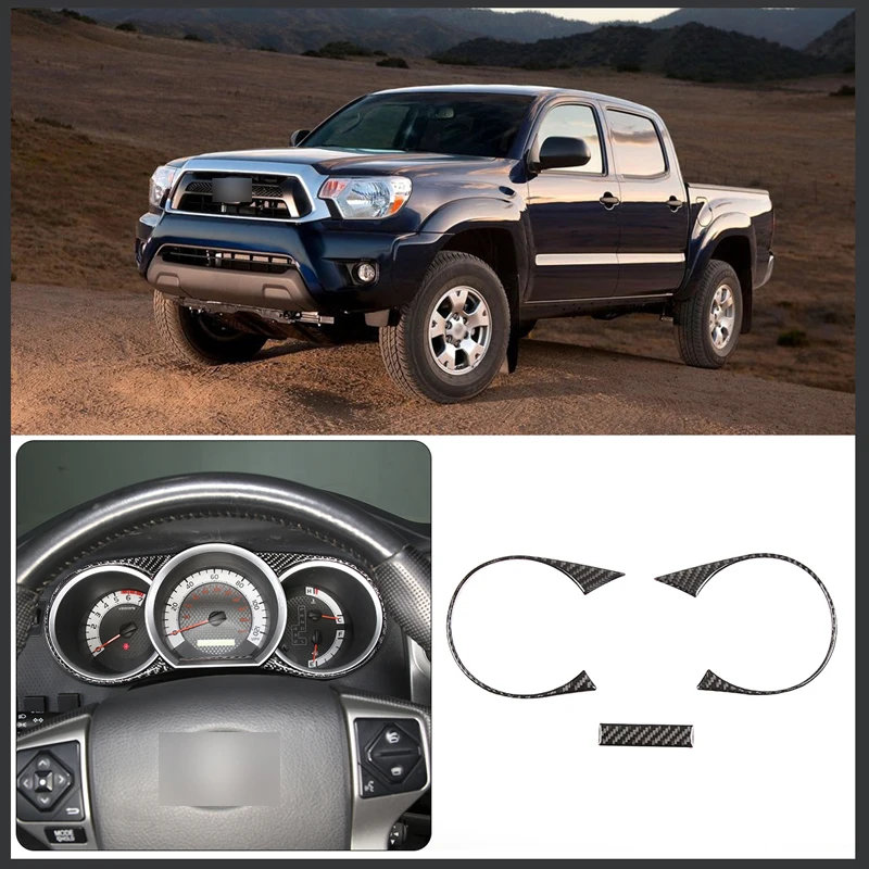 

For Toyota Tacoma 2011-2015 Car Modeling Soft Carbon Fiber Dashboard Decorative Stickers Car Interior Modification Accessories