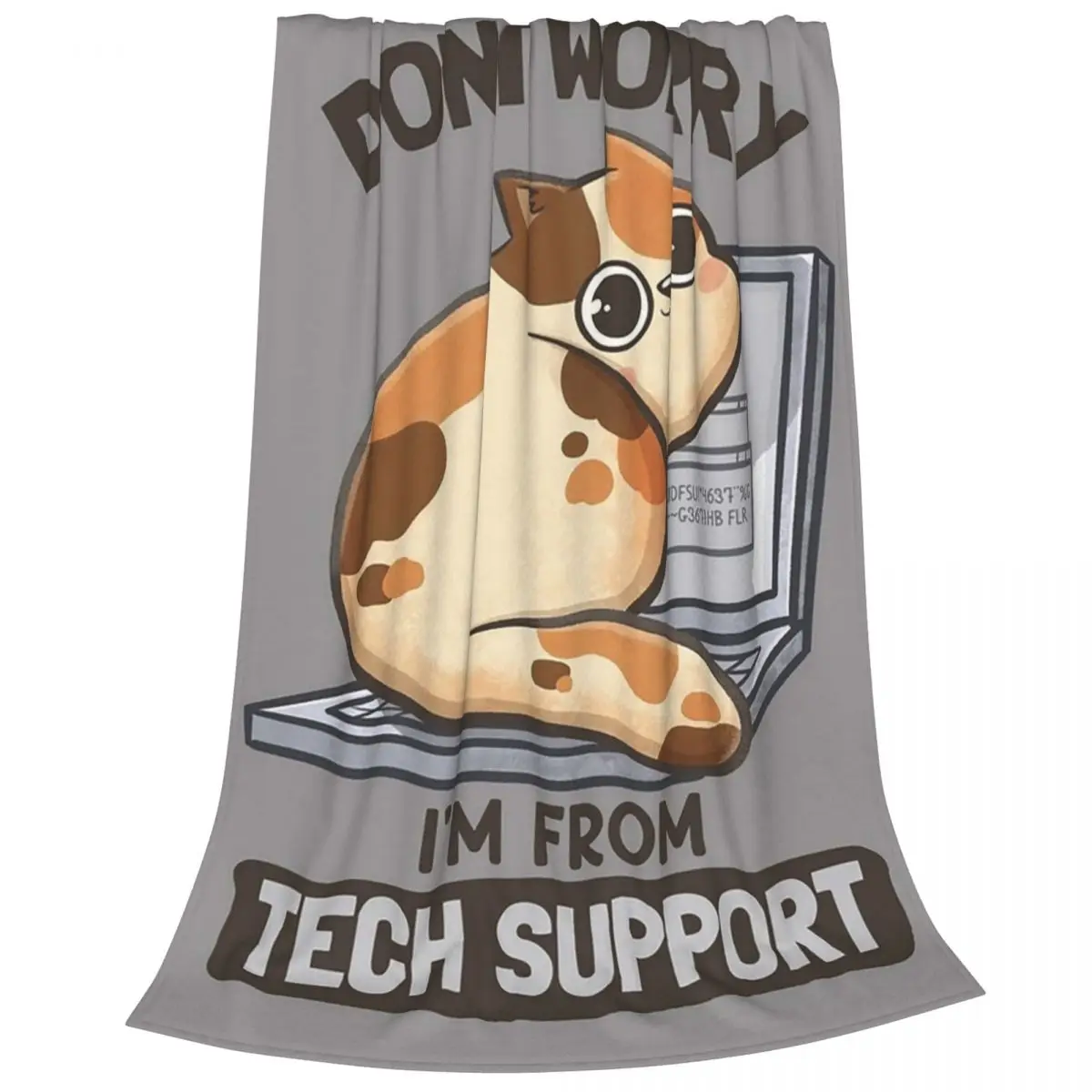 Don't Worry I'm From Tech Support Blankets Flannel Portable Sofa Throw Blankets For Home Bedroom Office Throws Bedspread Quilt