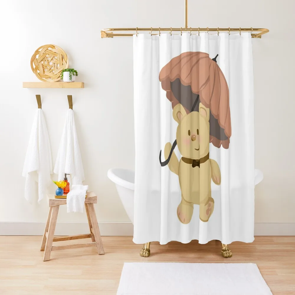 

Ruth the Bear Umbrella Shower Curtain Modern Showers For Bathroom Bathroom Accessory For The Bathroom Anime Shower Curtain