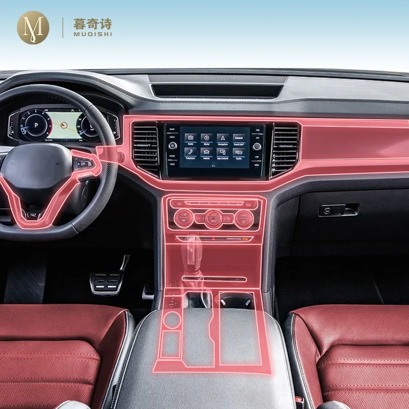 

Предварительно вырезанная внутренняя панель коробки передач автомобиля, защитная пленка из ТПУ, ремонт против царапин для Volkswagen Teramont Atlas 2017-2020