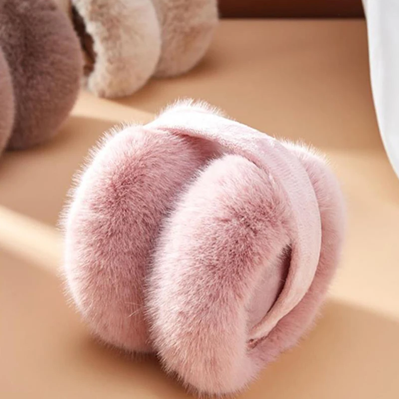 Earmuffs Winter Warm Earmuffs Soft Plush Ear Warmer Portable Antifreeze Ear Caps Cute Ear Protection Rabbit Marten Ear Muffs