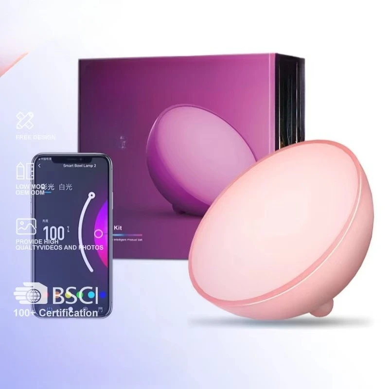 

Умный настольный ночник для спальни и игровой комнаты с Wi-Fi и Bluetooth, портативный, с регулировкой яркости, на светодиодах, Tuya