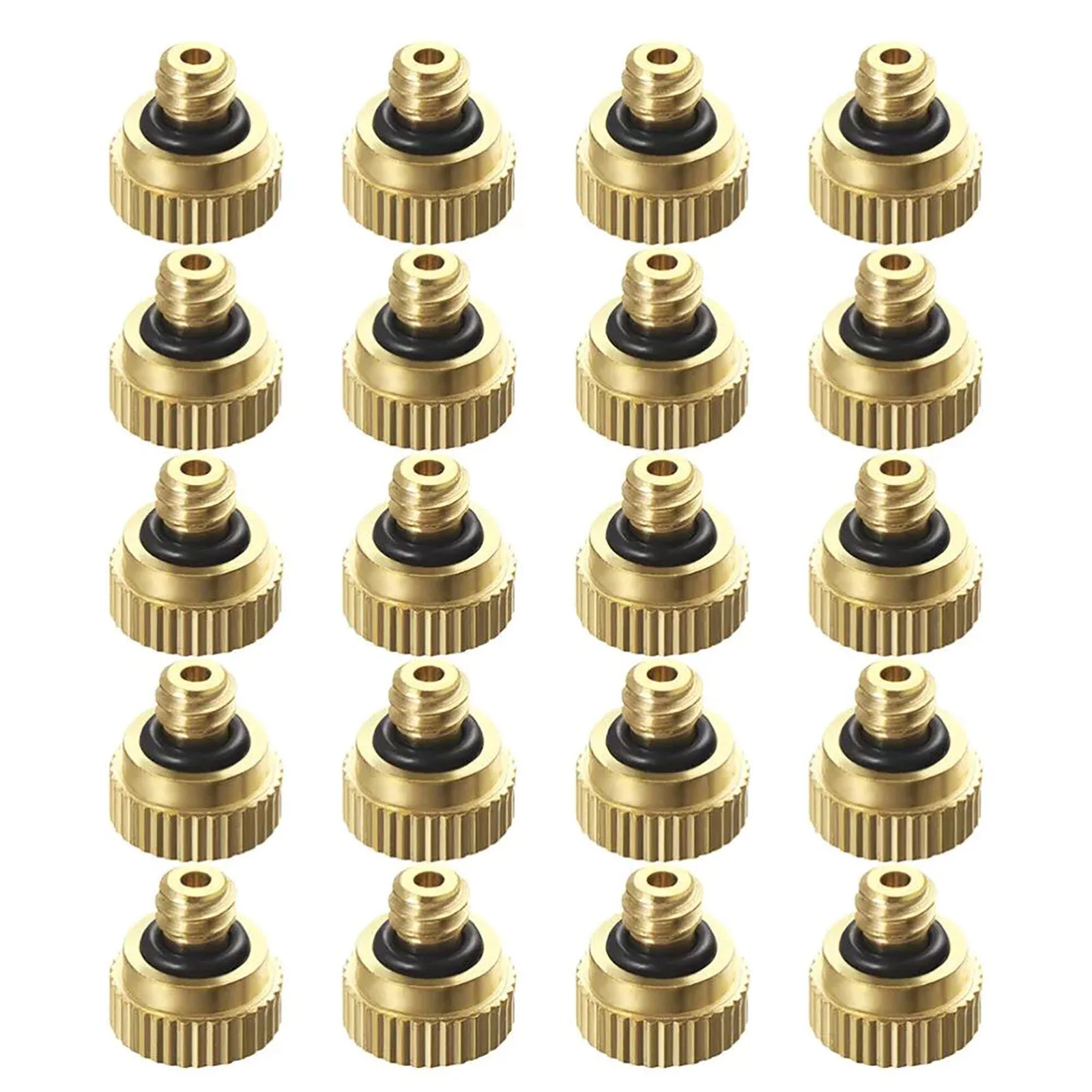 20Pcs/Set Brass Atomizing Cooling Misting Nozzle Water Hose High Pressure Sprinkle Nozzles 0.3mm For Landscaping Humidification