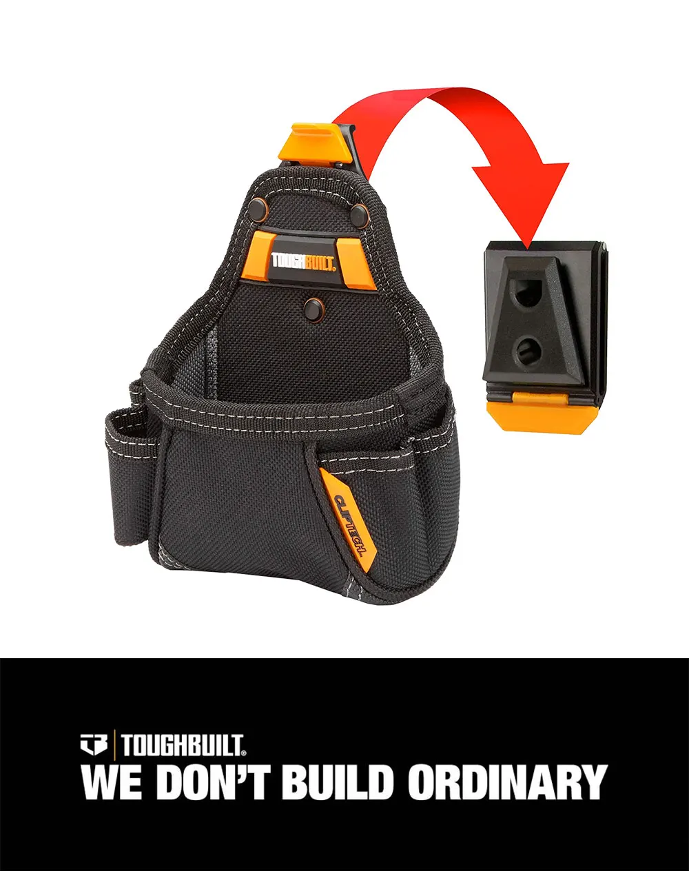 Toughbuilt TB-CT-25 ClipTech Maßbandtasche, 6-lagiger, langlebiger Werkzeug-Organizer für Tischler, Elektriker, Baustelle – Detail 1