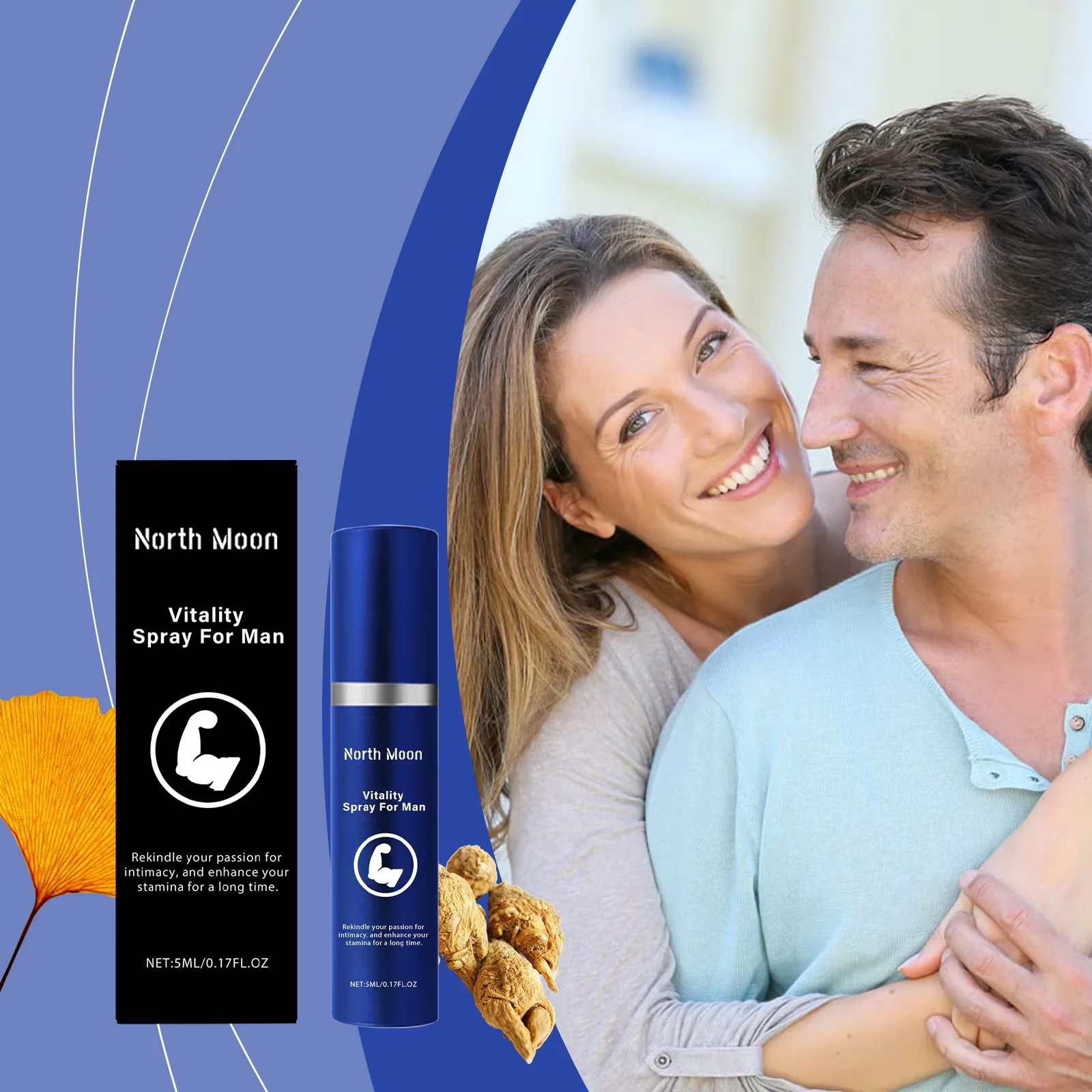 North Moon Men's Private Area Care Spray Long-Lasting Sex Time Delay No Side Effects Remove Odor Big Size Penis Enlargement Oils
