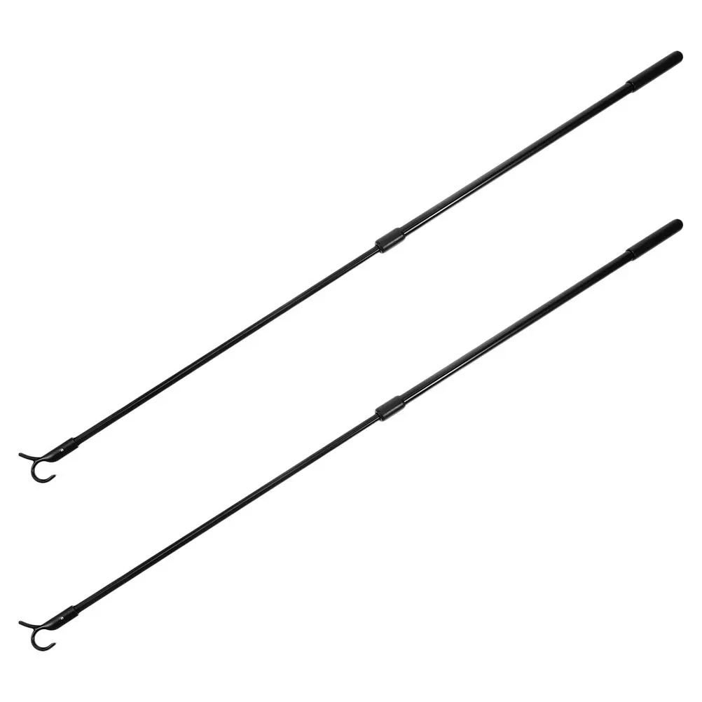 

2Pcs Telescopic Curtain Rods Aluminum Alloy Extendable Adjustable for Bedroom Living Room Easy Installation Lightweight Smooth