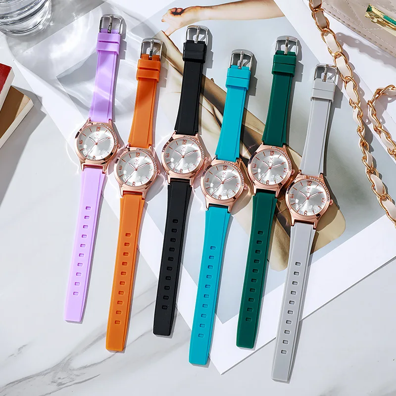 UTHAI H95 Ladies quartz watch Fashionable and minimalist Clock watch for women silicone strap student wrist watch