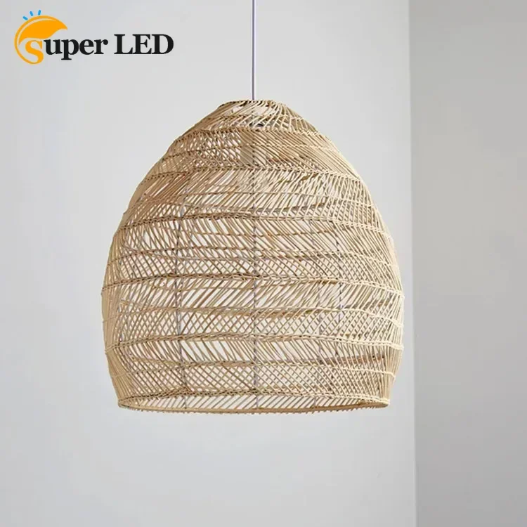 Vintage Rattan Pendant Lamps Chinese Style Handmake E27 Simplicity Hanging Light Loft Living Dining Room Home Deco Lamps Fxiture